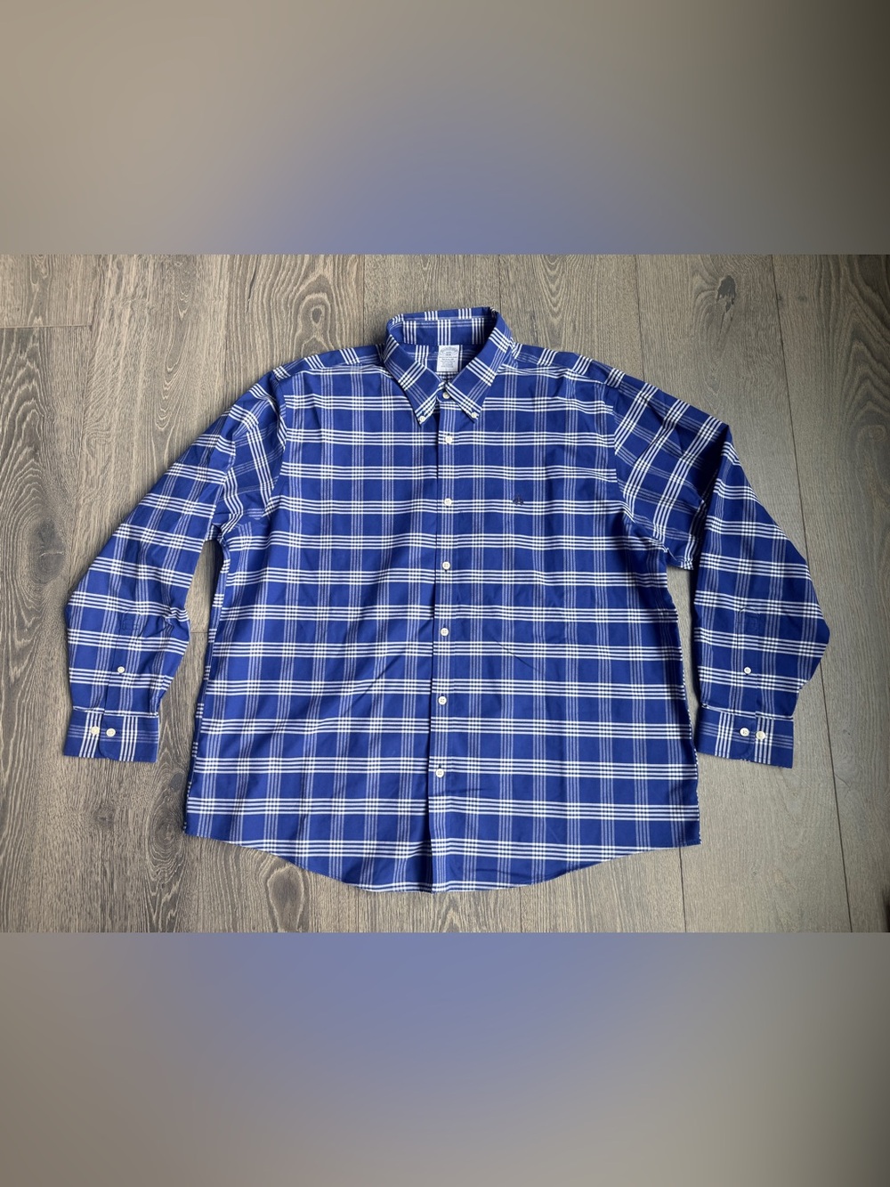 Brooks Brothers The Original Polo Shirt Plaid Long Sleeve Buttondown Size XXL